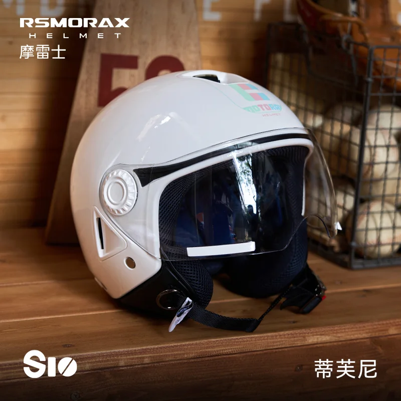 RSMORAX S10 Motorcycle Vintage Half Helmet Men and Women Summer Lightweight Cruise Pedal Electric Helmet Motorcycle Equipment