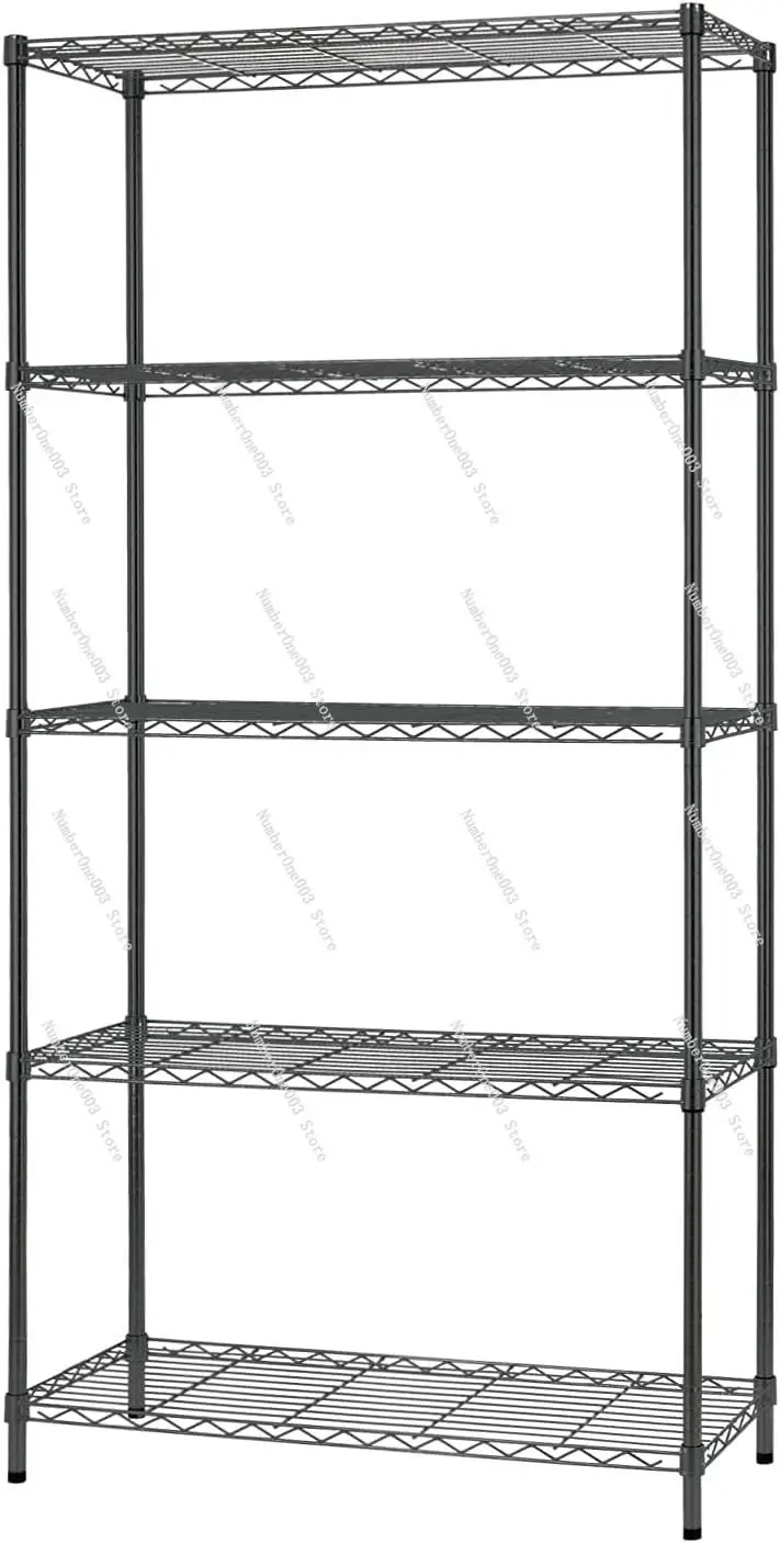 

14" D×36" W×72" H Wire Shelving Unit Commercial Metal Shelf with 5 Tier Adjustable Layer Rack Strong Steel for Restaurant Garage