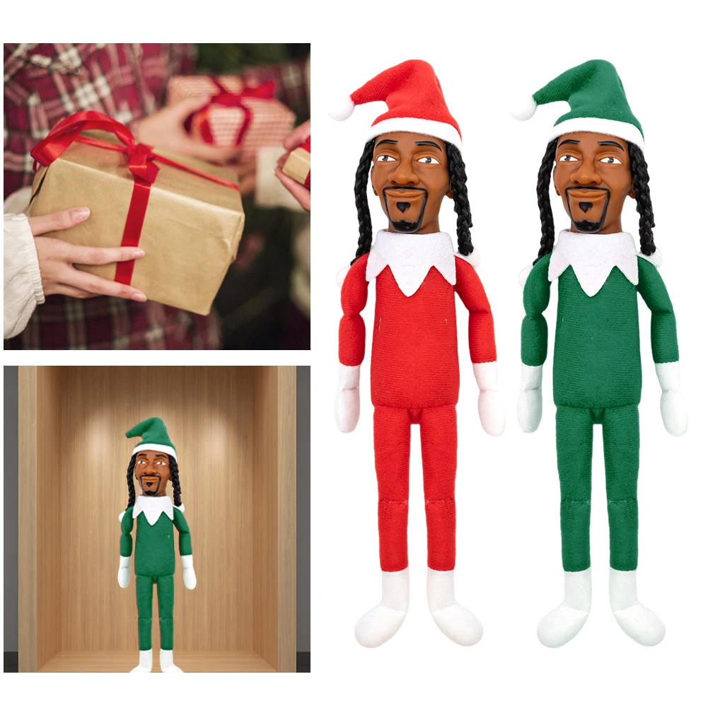 

Snoop on The Stoop Christmas Elf Doll Small Plush Toys Shelf Decor Christmas Ornaments Plush Doll Toy Christmas Party Home Decor