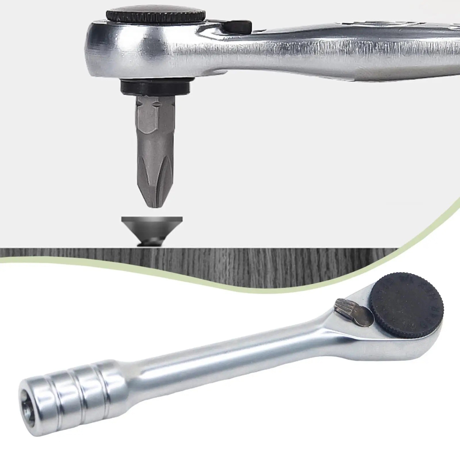 

Ручка с храповым механизмом Комфортная ручка для домашнего использования Компактная короткая двусторонняя двуглавая ручка