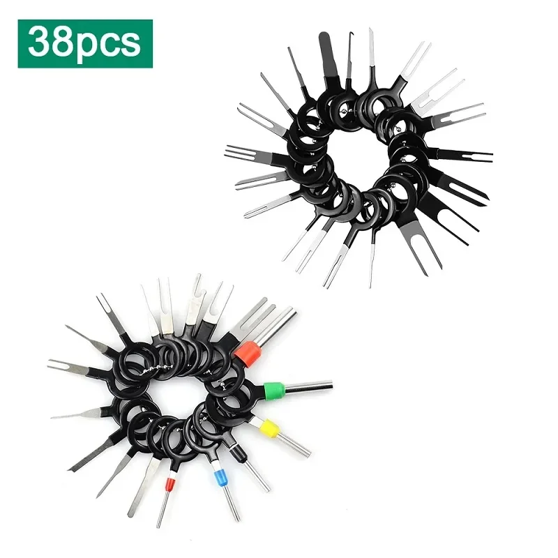 

38Pcs/41PcsCar Pin Wire Connector Extractor Automotive Electrical Plug Crimp Puller Repair Hand Tool Car Terminal Removal Kit