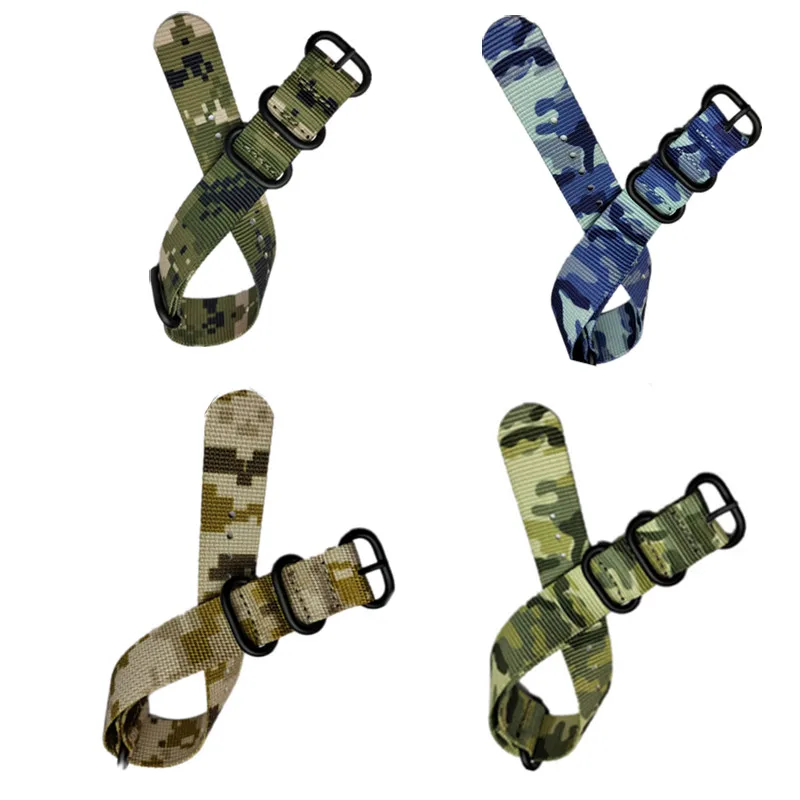 Camo Nylon Strap 18.20.22.24.26.28MMWatch Accessories for men and women