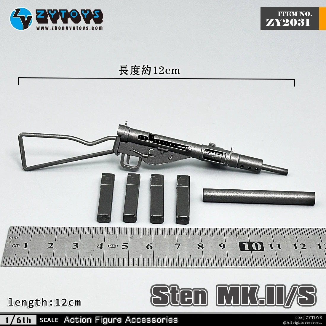 

NEW ZYTOYS 1/6 Scale WW2 Mk.II(S) Sten Model Weapon 12cm ZY2031 for 12inch Action Figure Army Military Collection In Stock