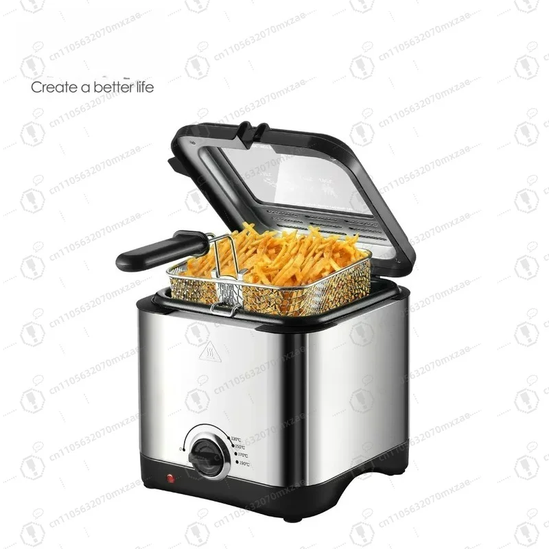 Household Electric Deep Fryer Kitchen Oil Frying Machine For French Fries Fried Skewers Dough Sticks Cooking