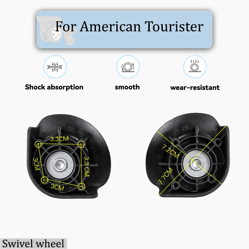 

For American travelers: 31T Double Ball Bearing Swivel Wheels—Ultra-Smooth 360° Movement Luggage Accessories