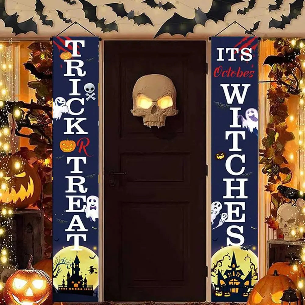 

Halloween Couplet Skeleton Themed Halloween Festive Halloween Door S Spooky Trick or Treat Decorations for Indoor Outdoor