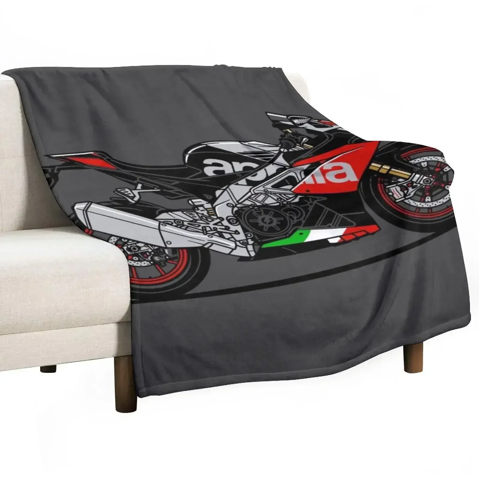 

RSV4 RF Super Sports Motorcycle Throw Blanket Polar Sofas Blankets