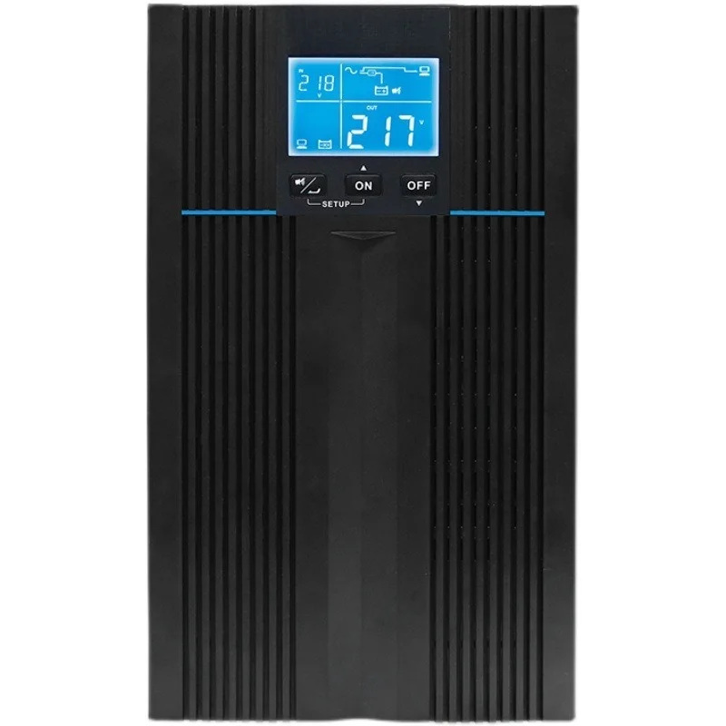 

Uninterruptible power supply regulated external battery