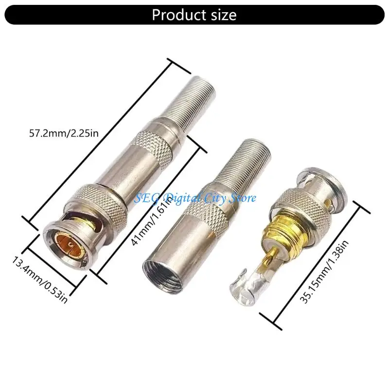 Connettore maschio BNC U75B VITE CONNETTORE COMPRESSIONE AND PER ACCESSORI CONTROTTO COMPRESSIONE CHCTV