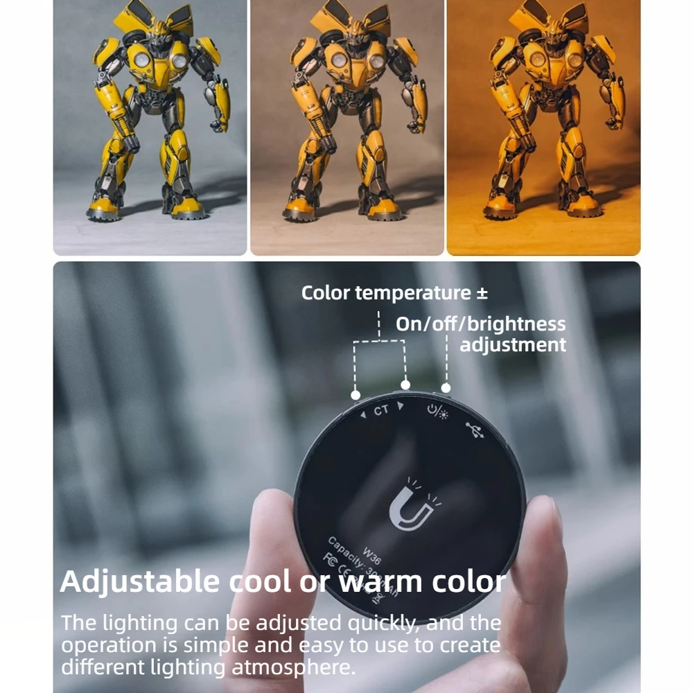 Magnetic Mini LED Fill Light Portable Vlog Bright Lamp for Mobile Phone Computers Selfie Live Streaming Photography Accessories