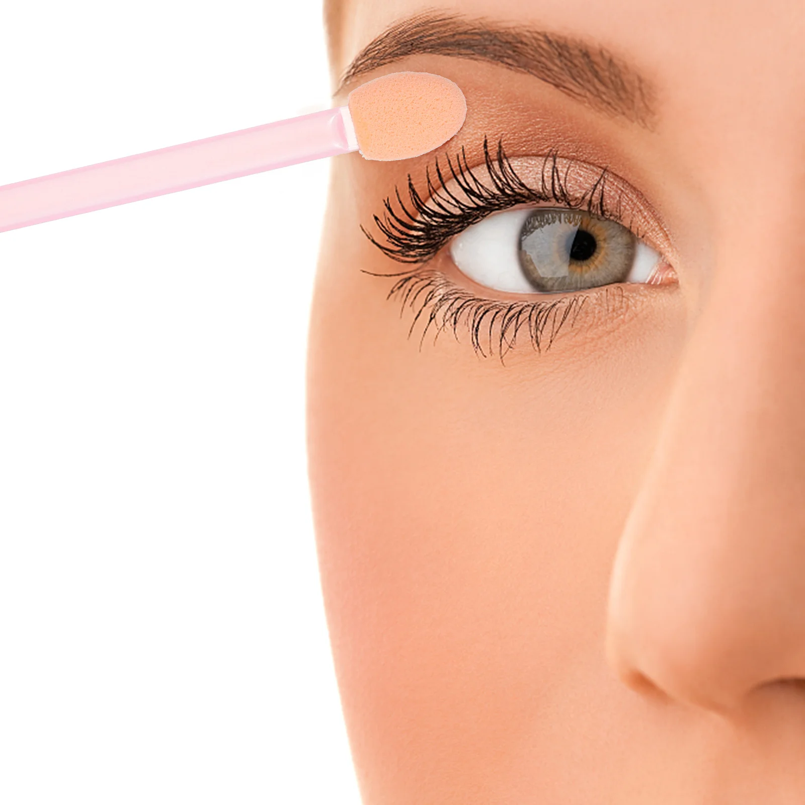 Kit de pinceaux de maquillage pour fard à paupières, 24 pièces, poignée légère en Latex PP, outils applicateurs Double face pour Application de paillettes pour sourcils et lèvres