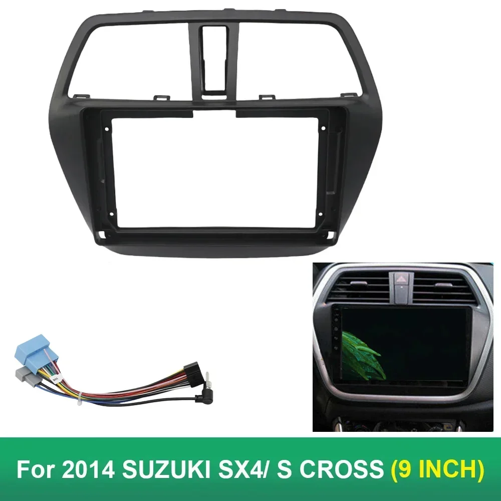 For 2014 SUZUKI SX4/ S CROSS (9INCH) Car Radio Fascias Android GPS MP5 Stereo Player 2 Din Head Unit Panel Dash Frame Installati