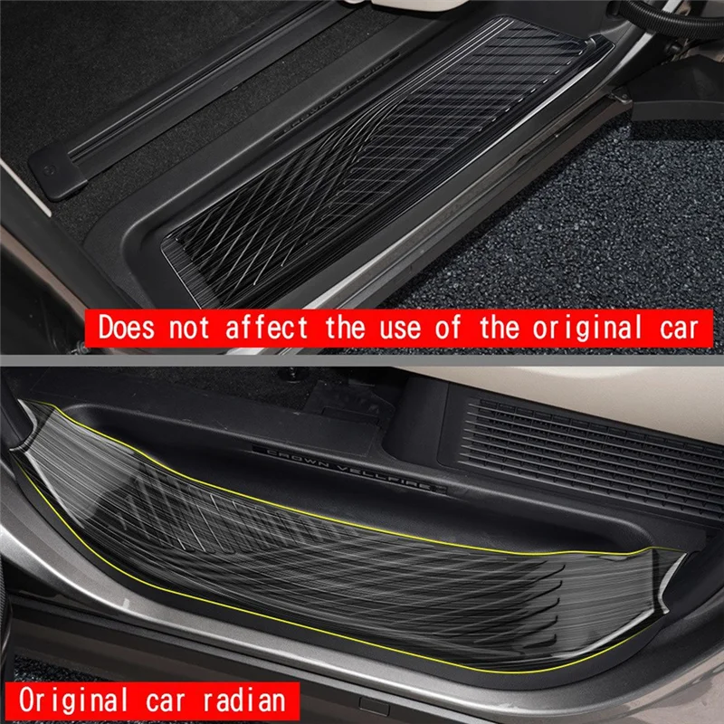 

A21F-For Toyota ALPHARD/VELLFIRE 40 Series 2023+ Car Outside Door Sill Scuff Plate Guard Cover Trim Stainless Steel