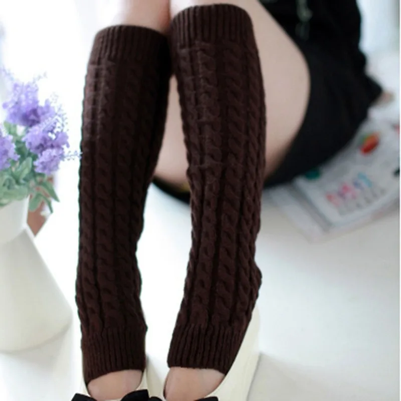 New Women Autumn And Winter Legwarmers Kapron Hemp Flowers Kneepad Leg Warmer Female Girls Pile Heap Socks Sports Safety