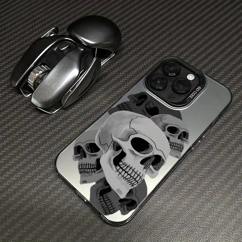 

Fashionable skull pattern phone case for iPhone 16 15 14 13 12 11 Pro/ Max/Plus shock-proof back cover anti-fingerprint