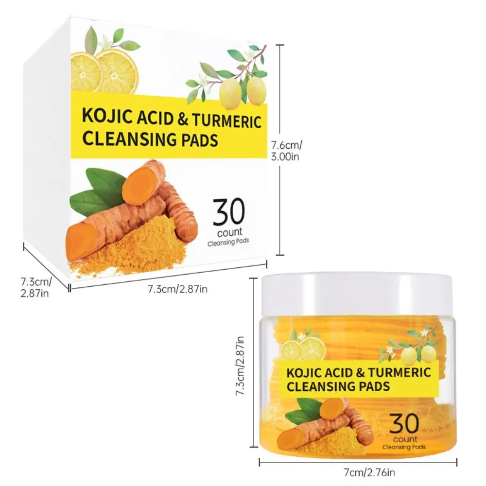 Helps Balance Skin Oil Turmeric Cleansing Pads Exfoliating Cleans Deep Natural Turmeric Face Cleansing Pads Enriched Vitamin C