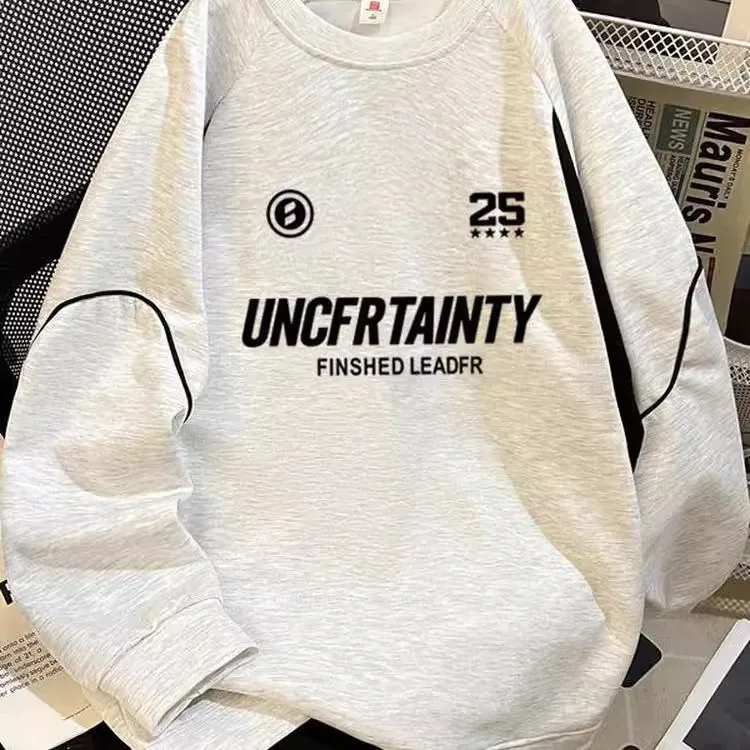 

Осенне-зимняя женская толстовка больших размеров, повседневная свободная толстовка с круглым вырезом, цветными блоками и вышитыми надписями, в уличном стиле