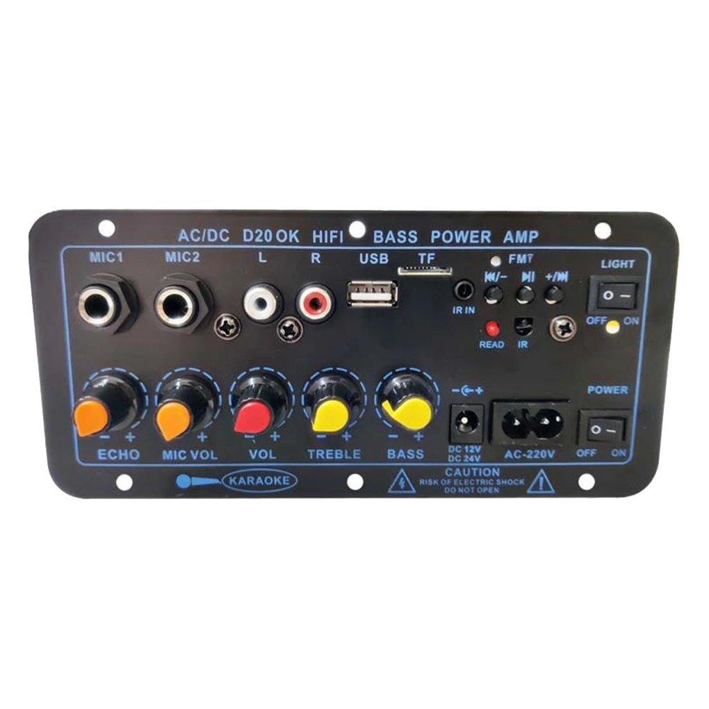 

Audio Amplifier Board 60-220W Support Dual Microphone Bluetooth Amplificatore Subwoof for Speaker 12V/24V 220V