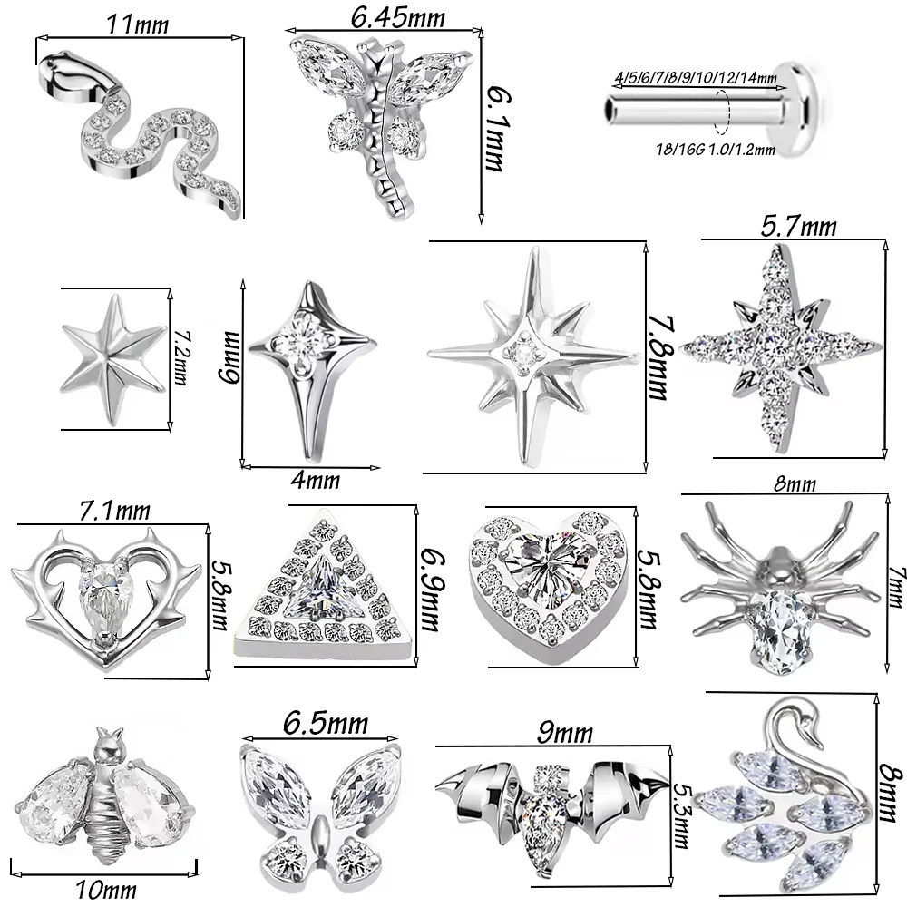 PUTITUP F136 titane à la mode  - Dermal Anchor Top avis et prix