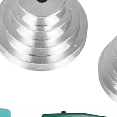 Drill Press Motor Drive Benchtop Drill Press Wheel Pulley Timing Belt Different Requirements Silver Color 4 Step Pulley