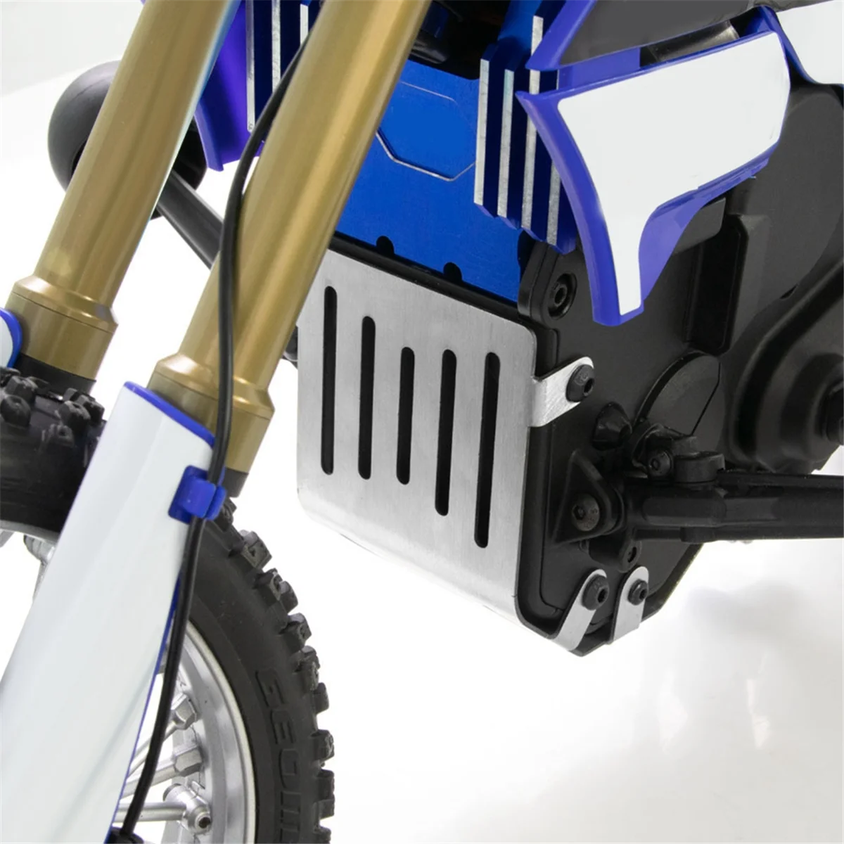 PromPain-Déflecteur de protection en acier inoxydable pour LOSI 1/4 MX, amélioration de la mise à niveau de la moto, accessoires OP, pièces de voiture RC