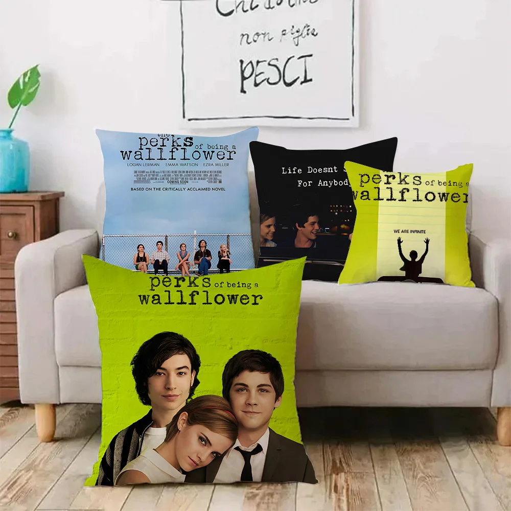 The Perks Of Being A WallflowerS Pillow Covers Cartoon Sofa Decorative Home Double-sided Printing Short Plush Cute Cushion Cover