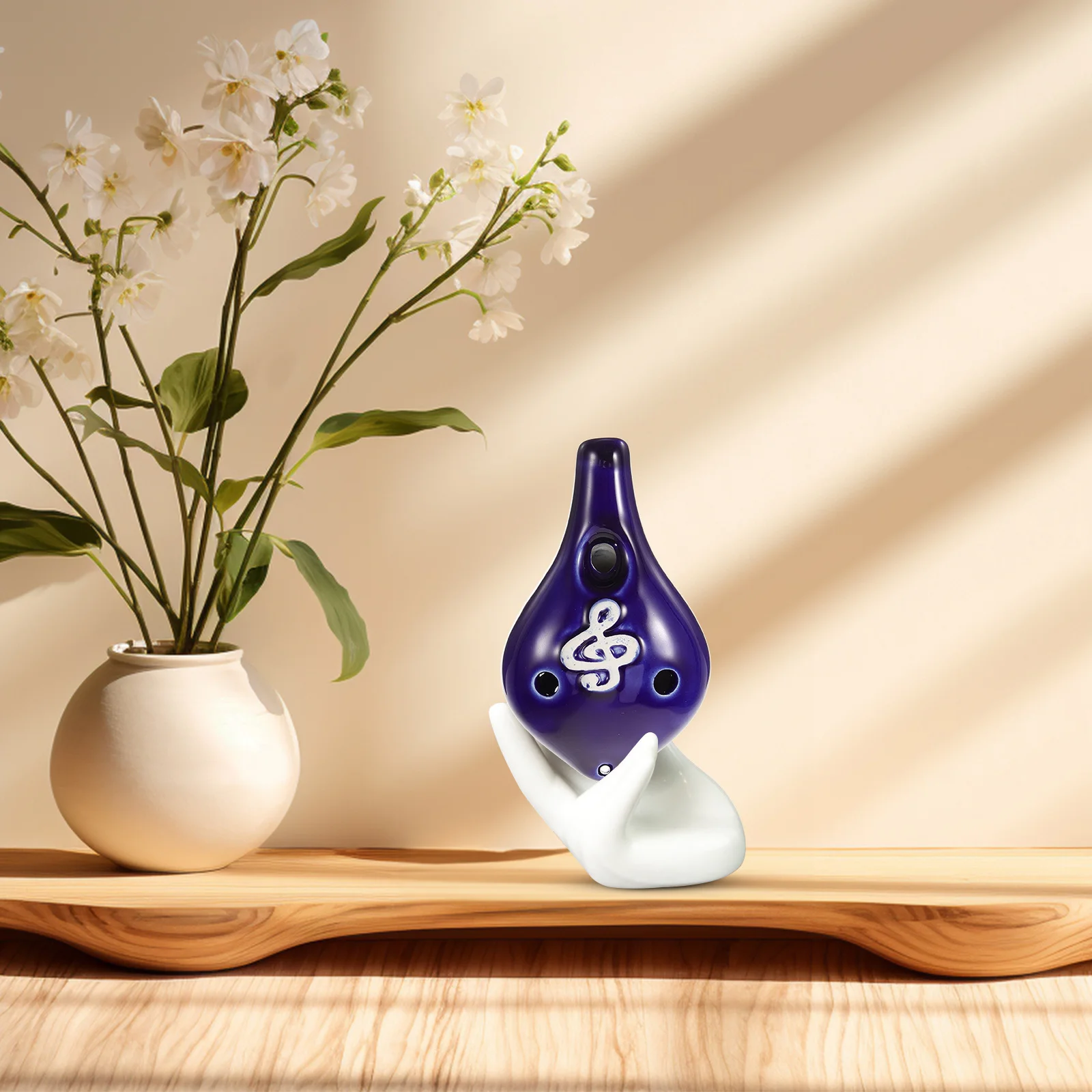 

6 Holes Portable Ceramic Ocarina Small Music Instrument Easy Ocarina Wind Instrument for Beginner Adults