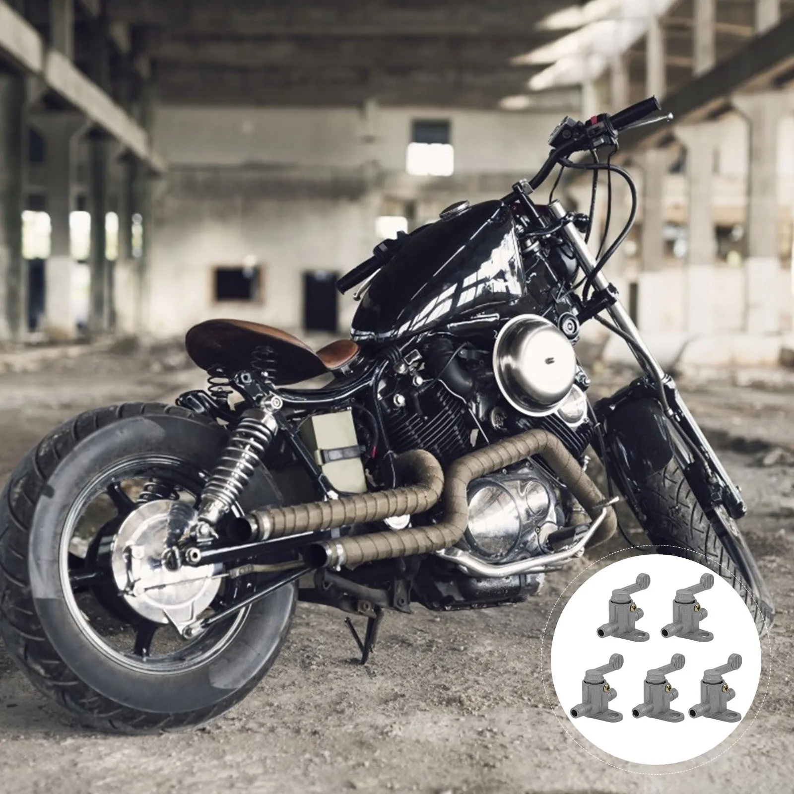 

5Pcs Motorbike Switch Aluminium Alloy Fuel Tank Valve Durable Wear Resistant Motorcycle Faucet Easy Install Replacement