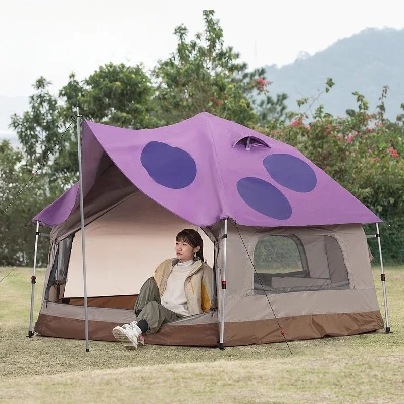Outdoor Exquisite Camping Mushroom Tent Portable Silver Coated Sunscreen Rainproof Picnic Automatic