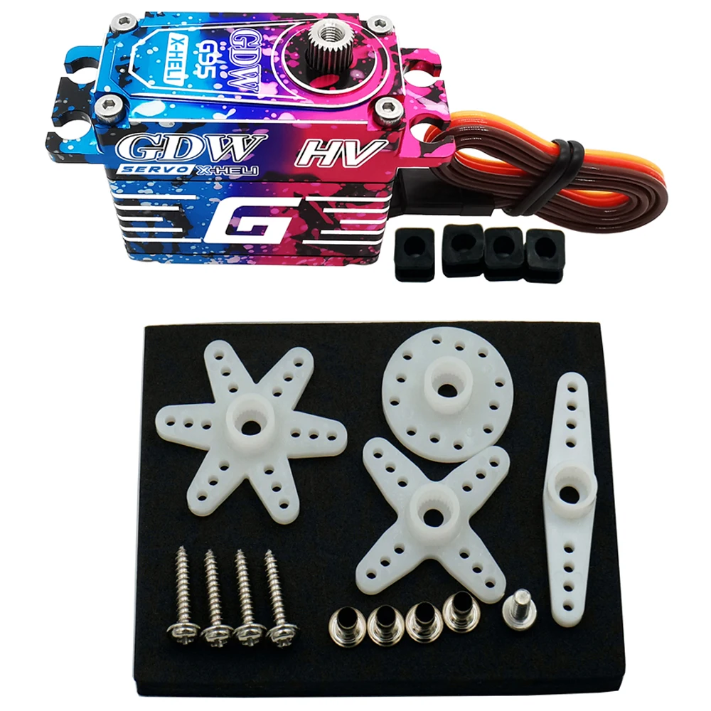 3PCS GDW G92 G95 43KG High-Speed Steel Gear Brushless Digital Servo For RC Helicopter Tail-Locking Swashplate Competition Parts