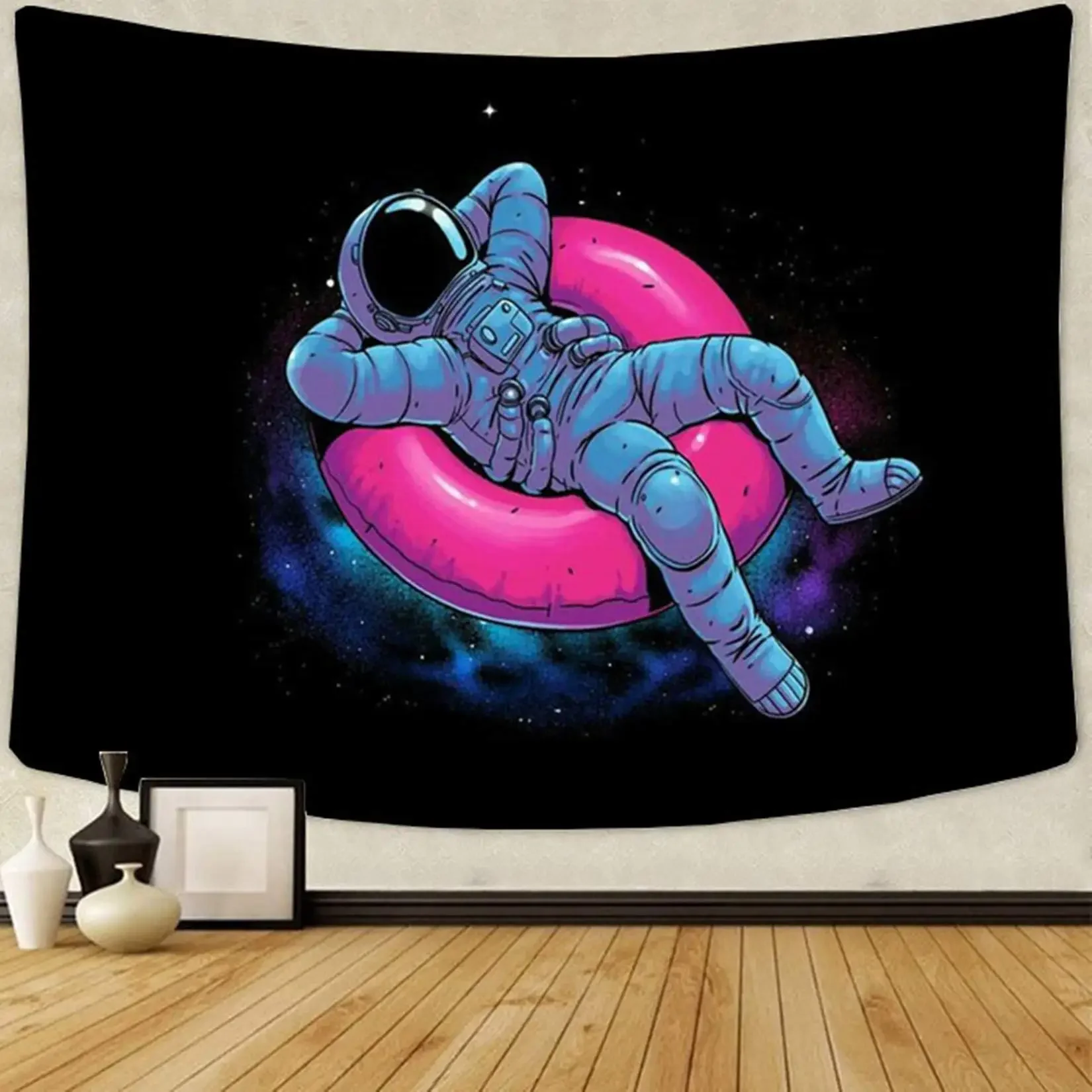 Astronaut Tapestry Blacklight Space Tapestry Posters for College Dorm Decor Cool Spaceman on Fantasy Universe Planets Galaxy Sky