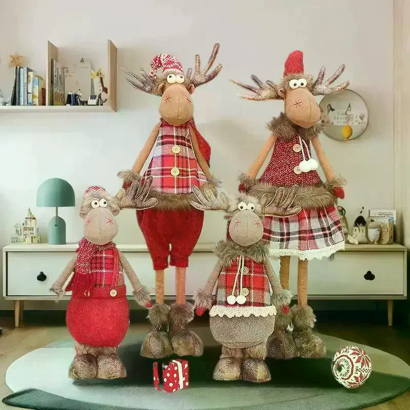 Novo criativo boneca de natal ornamento fontes de festa elk festival decoração enfeite boneca de pelúcia suprimentos de ano novo