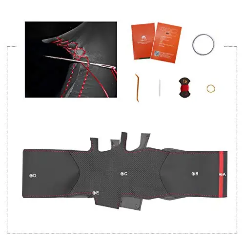 

Microfiber Leather Steering Wheel Wrap For Subaru WRX And Levorg Models 2015–2019 With Red Stitching