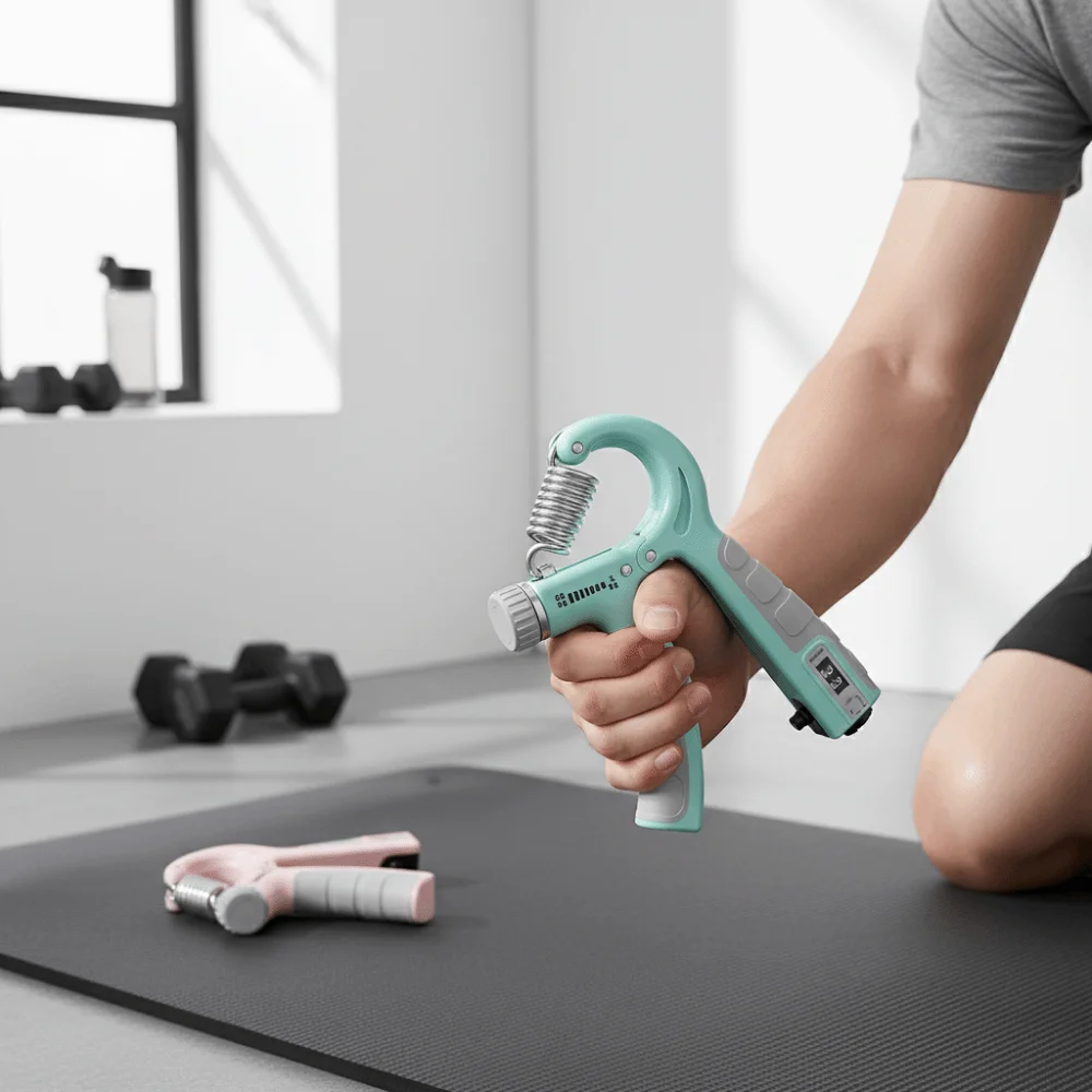 Adjustable Resistance Grip Strength Trainer With Counter Adjustable Hand Grip Forearm Strengthener Resistance Hand Grip