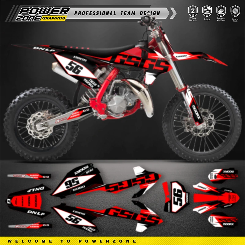 

PowerZone Custom Team Graphics Backgrounds Decals For 3M Stickers Kit For GASGAS 85 MC 2021 2022 85cc Number 03