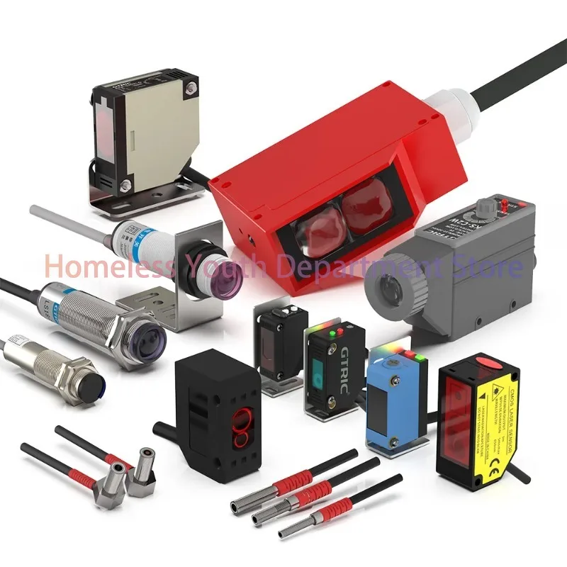 Photoelectric Sensor Retro-reflective Square Photoell Infrared Switch IP67 Waterproof 24-220V AC DC Universal 10m Distance