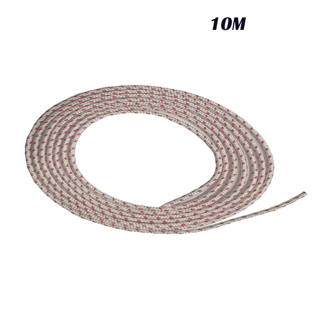 Protable.reliable Newest Hot Sale Starter Rope Recoil 10m Ø3mm Duable Recoil Lawnmowers Pull Red+white Resilient