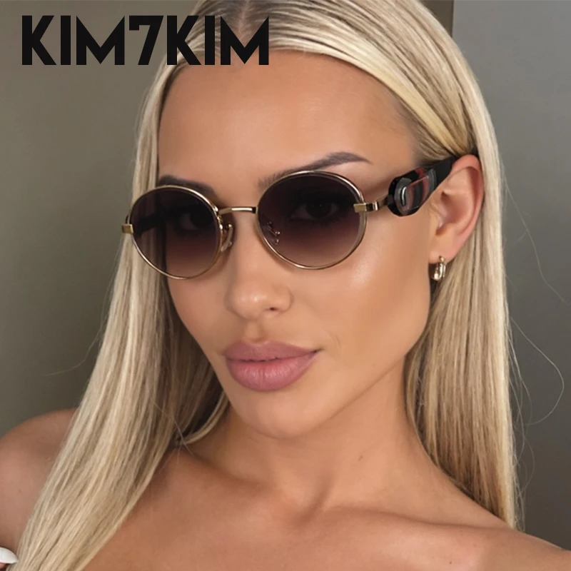 

Vintage Punk Round Sunglasses Women 2025 Luxury Brand Trendy Oval Metal Frame Sun Glasses For Ladies Steampunk Outdoor Eyewear