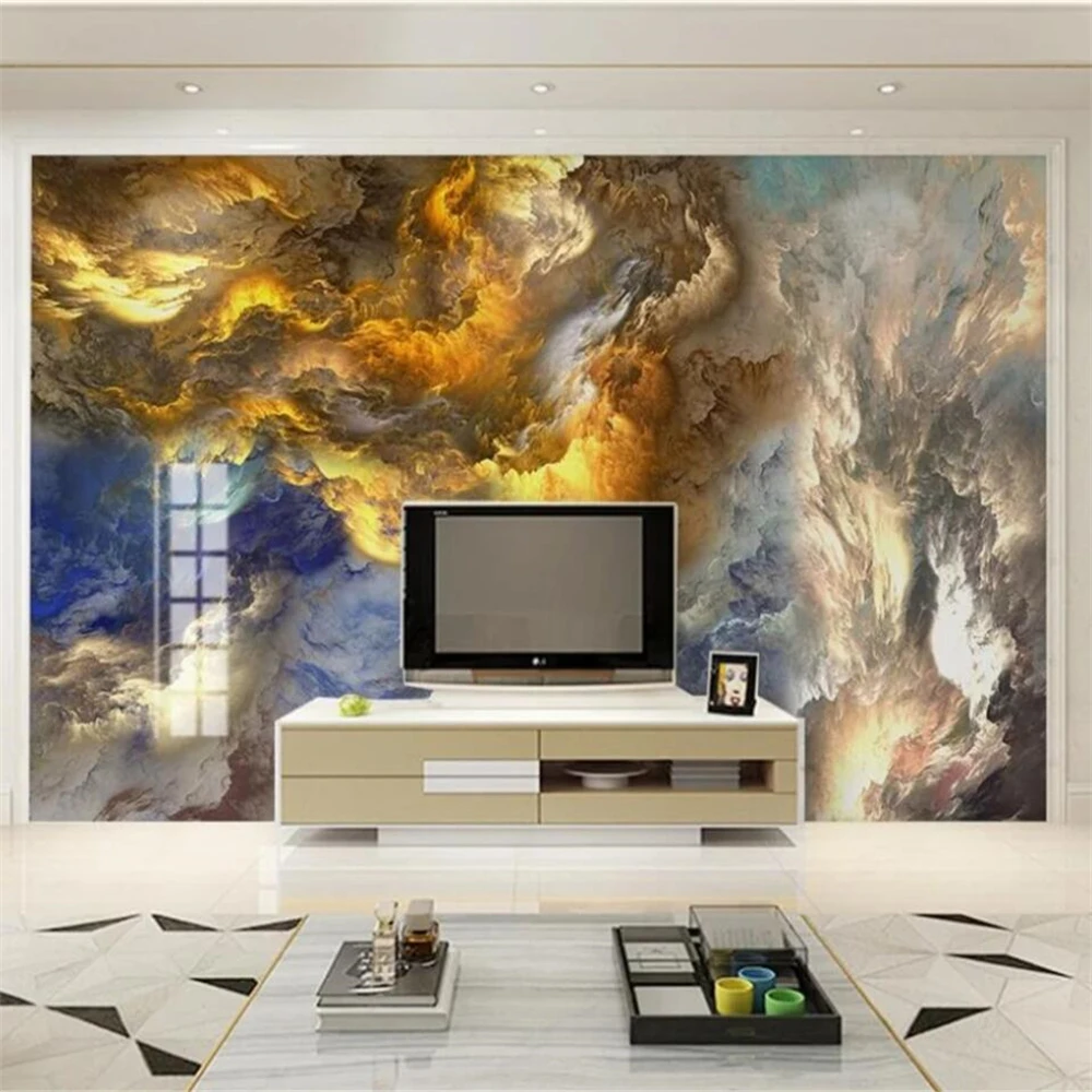 Custom 3D Jazz White Marble Wallpaper Mural - Artistic Wall Decor Stickers for Living Room Home Decor Personalized Wall Paper