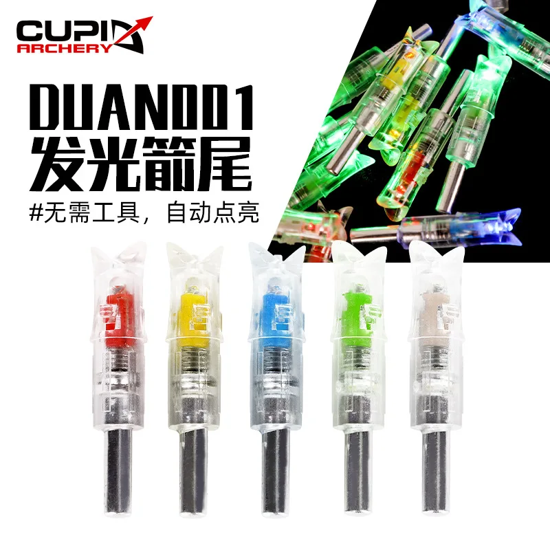 

LED Luminous Tail For Short Arrows, Bow And Archery Equipment, With Switch Inner Diameter 6.2 Arrows Universal