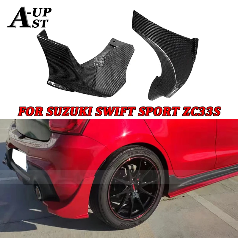 For Suzuki Swift Sport ZC33S Carbon Fiber Rear Bumper Wrap Angle Spoiler Rear Splitter Car Accessories Body Kits