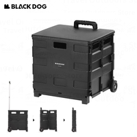 Naturehike BLACKDOG Camping Folding Cart Trolley Portable Travel Outdoor Picnic 50L Storage Box Camping Equipment  Storage Cart