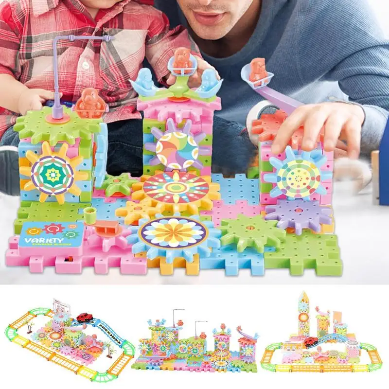 

Gears Gear Building Toy Set Electric Brick Toy Set Interlocking Learning Blocks Birthday Gift For Kids Children Ages 3 Years Old