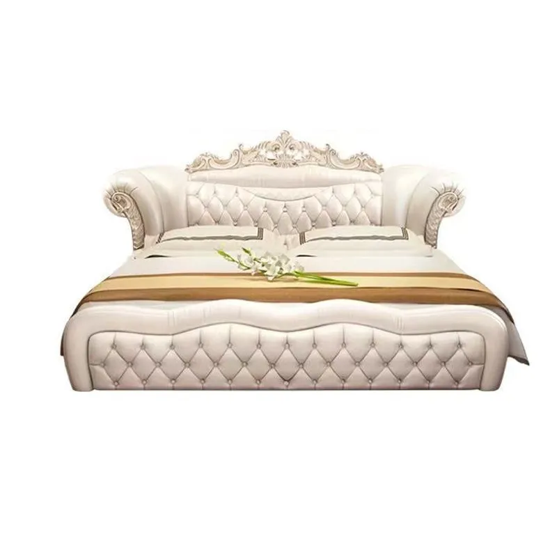 Luxury Castle Bed Frame Queen Double Bedroom Girls Design Bed European Beauty Sleeping Platform Letto Matrimoniale Furniture