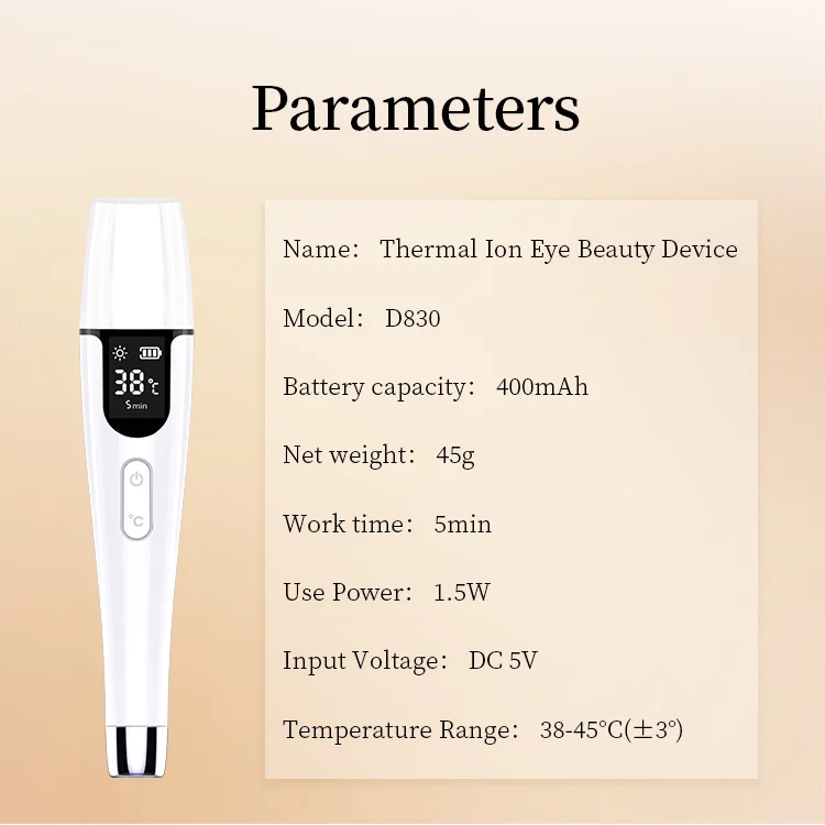 Beauty Electric Eye Massager for Dark Circles Puffiness Fine Lines Wrinkle and Bags Under Eyes with Sonic Vibration Heating