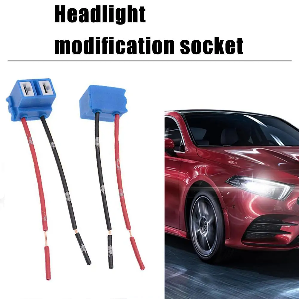 1Pc Car H7 Headlight Ceramic Bulb Holder Extension Connector Socket Wire Lamp Adapter Automotive Halogen V4G5