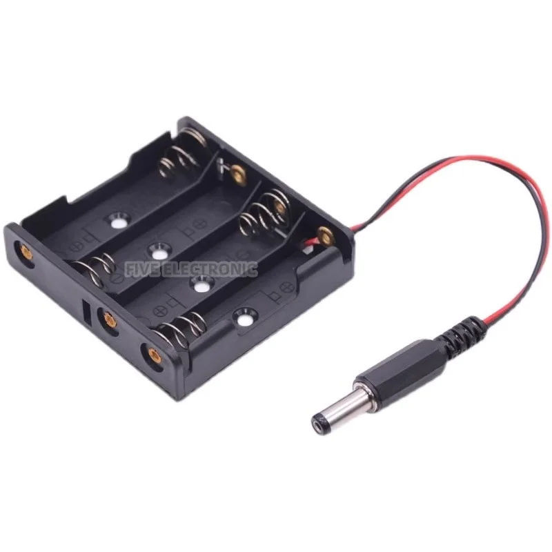 No. 5 /AA/7 /aaa Battery Holder Four 6V Power Boxes In Series With DC Power Plugs Battery Box