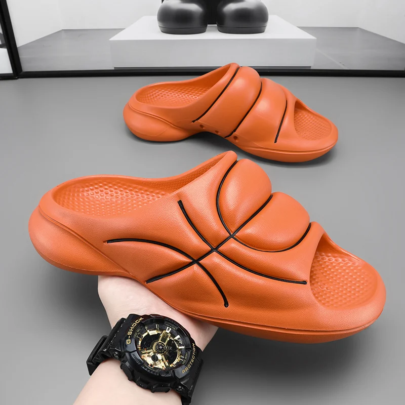 

Men's Summer Outdoor Thick-Soled Sports Beach Basketball Sandals and Slippers