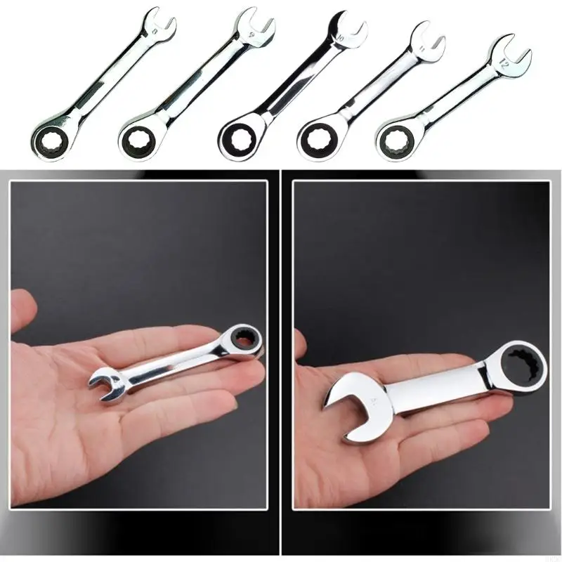 Ratchet Socket Wrench Reversible Kombinasi Single Wrench Quick Open Spanner 72 Gigi Ratchet Socket Spanner Enduring HX6C