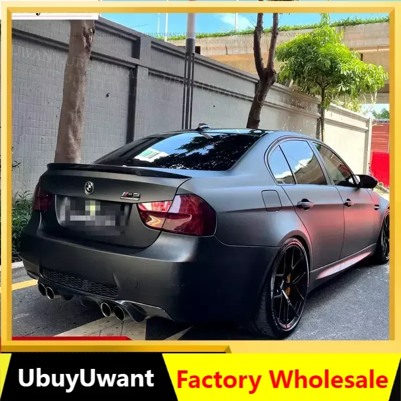 Real Carbon Fiber Rear Wing Trunk Lip SPOILER FOR BMW E90 3 Series 318i 320i 325i 330i 335i P Style Auto Accessories Car Styling